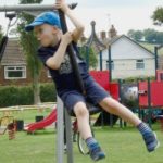 Joshua playing on the park