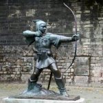 Statue Of Robin Hood at Nottingham Castle, Nottingham, UK