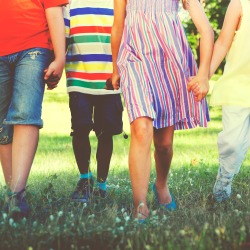 Diverse Children Friendship Playing Outdoors Concept