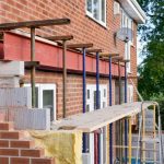 installing metal beam during house extension