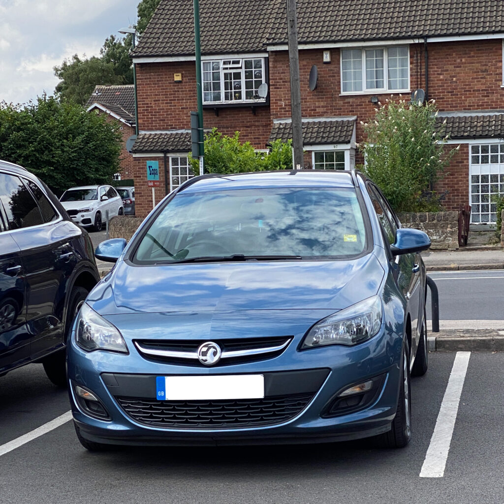 vauxhall astra car in blue